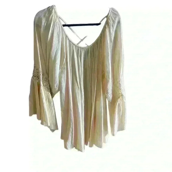 Billabong ladies large swim cover up Large. Cream colored NWOT - Picture 1 of 7